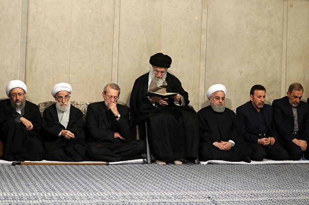 خامنهای مراسم ختم آیت الله شاهرودی موسسه امام هادی